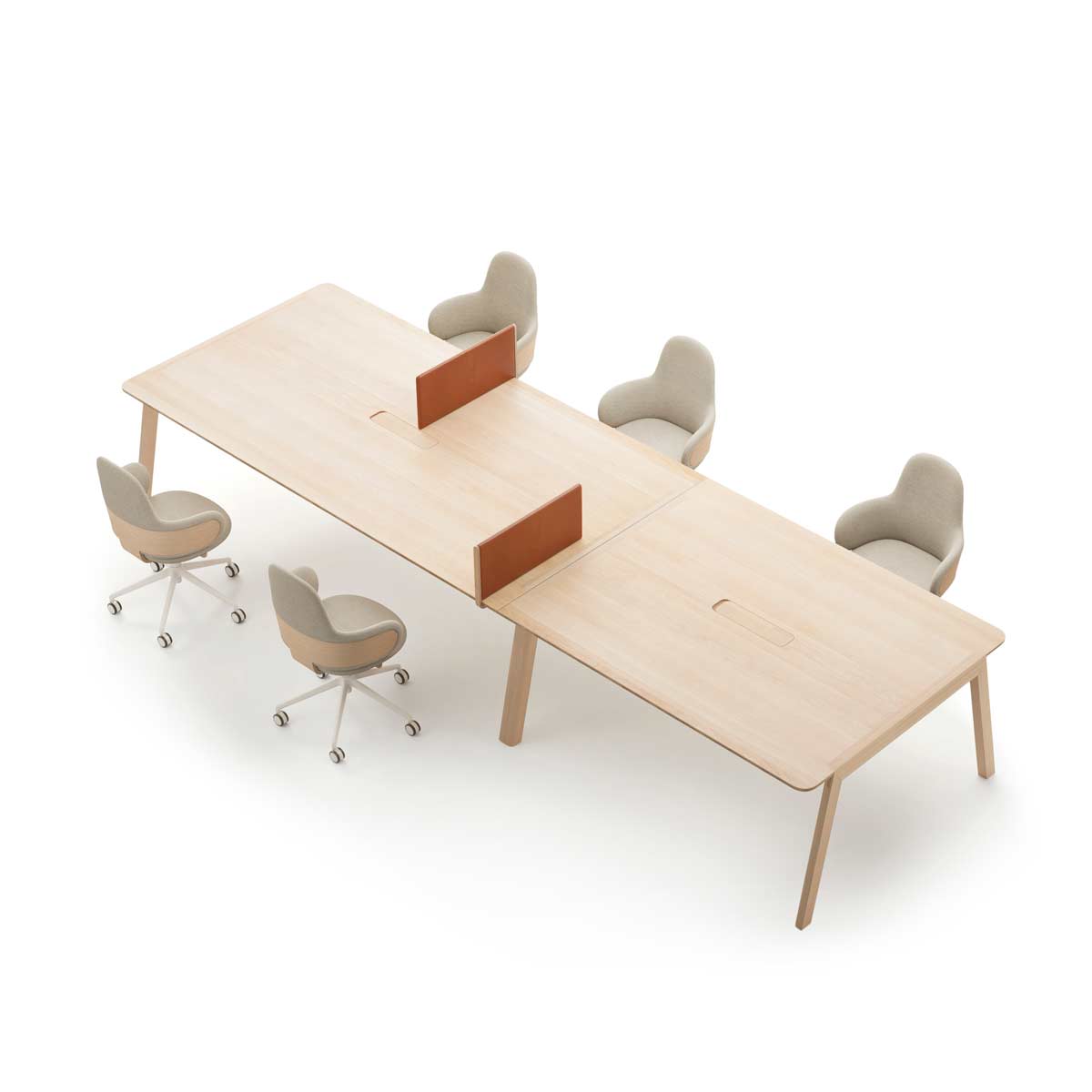 Heldu Worktable with Desk Dividers