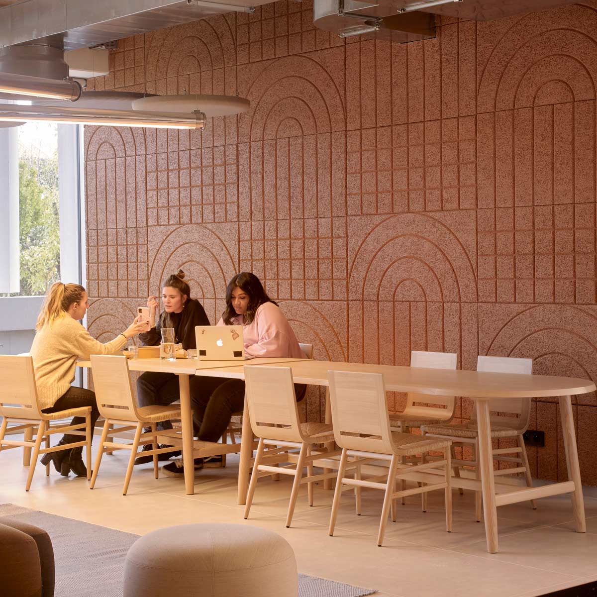 Kimua Chairs Around a Worktable
