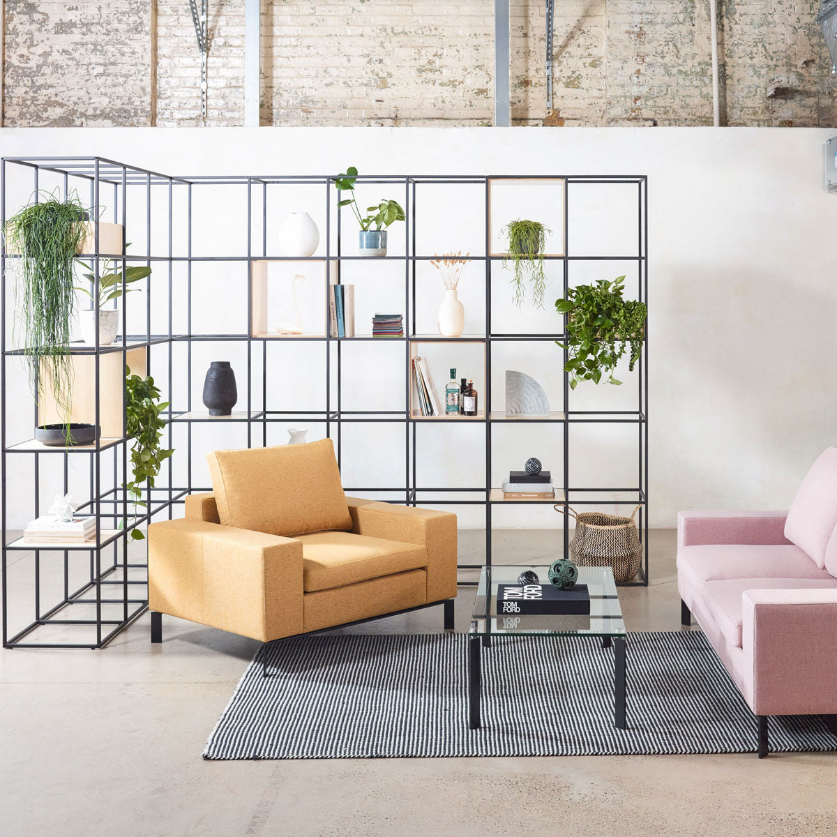 Crate Divide Storage and Display Room Divider
