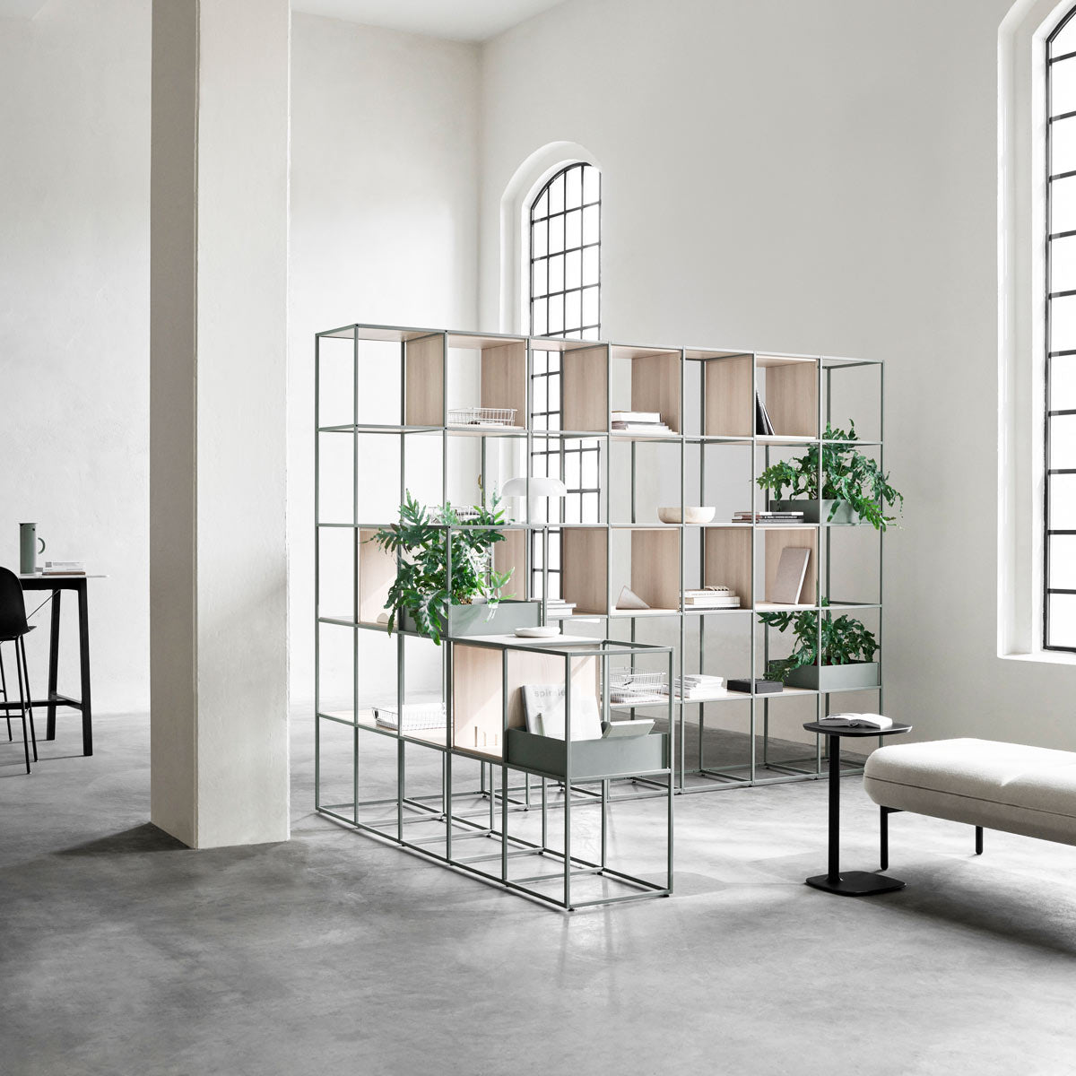 Crate Divide Storage and Display Room Divider