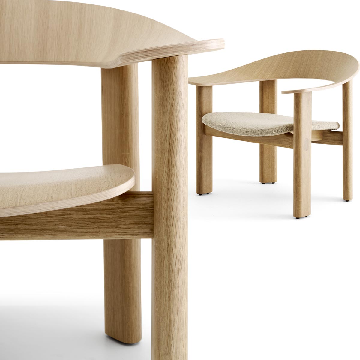 Curve Wooden Lounge Chairs