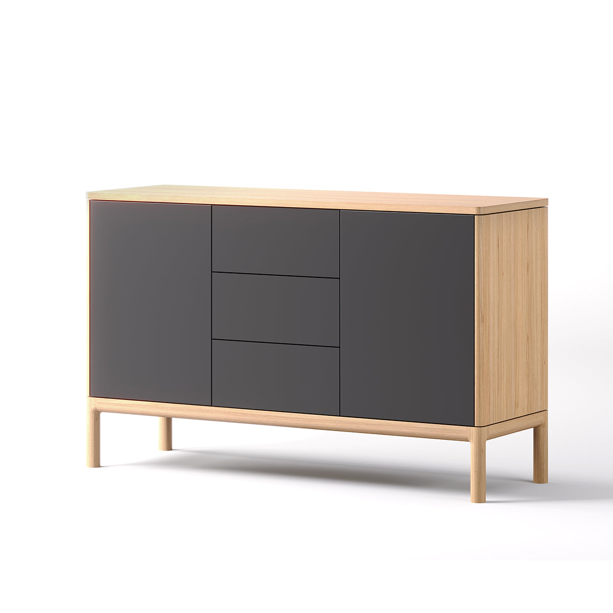 Mori Three Drawer, Two Door Credenza