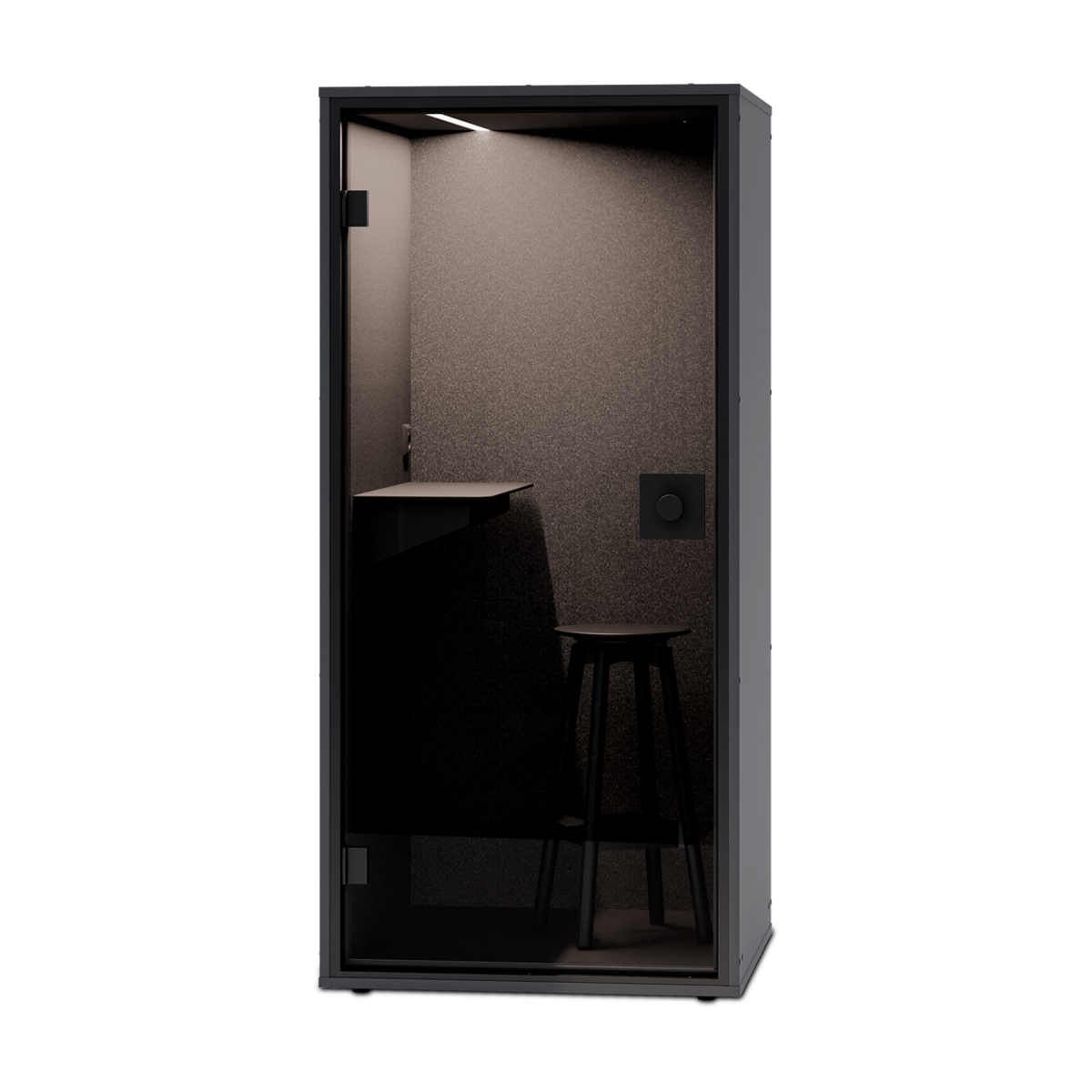 BA Focus Booth Upholstered Back Black