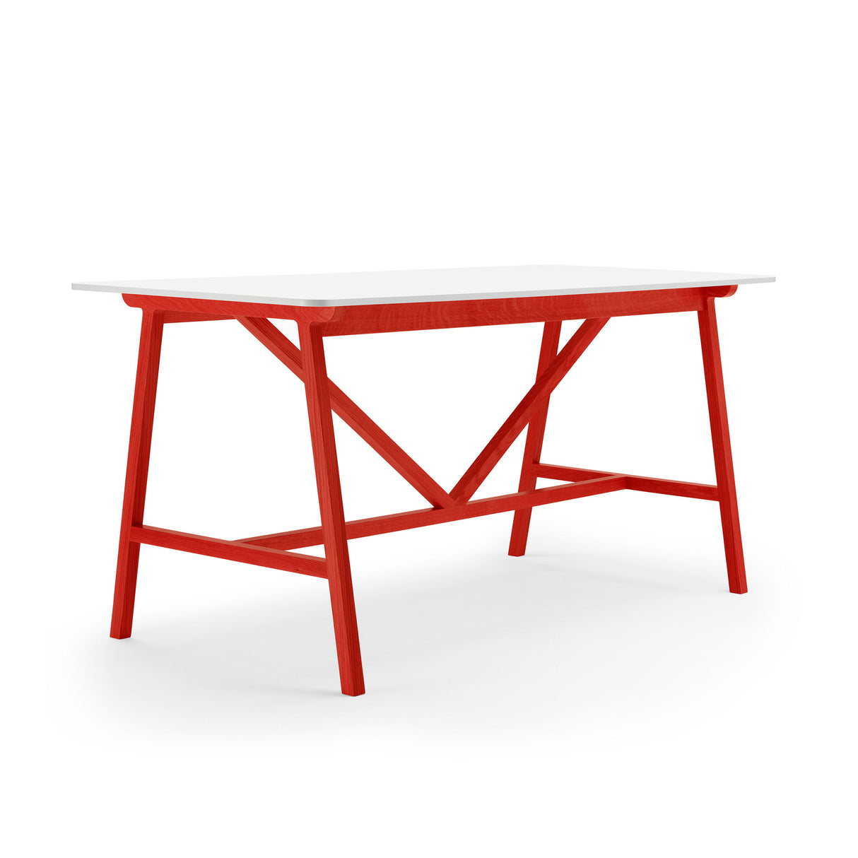 Agent High Table with stained Red frame