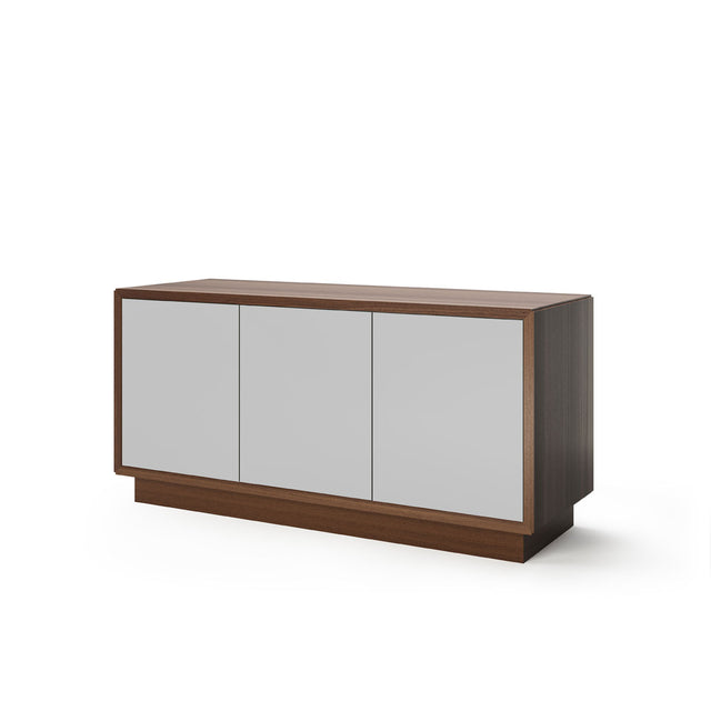 3 Door Walnut Credenza