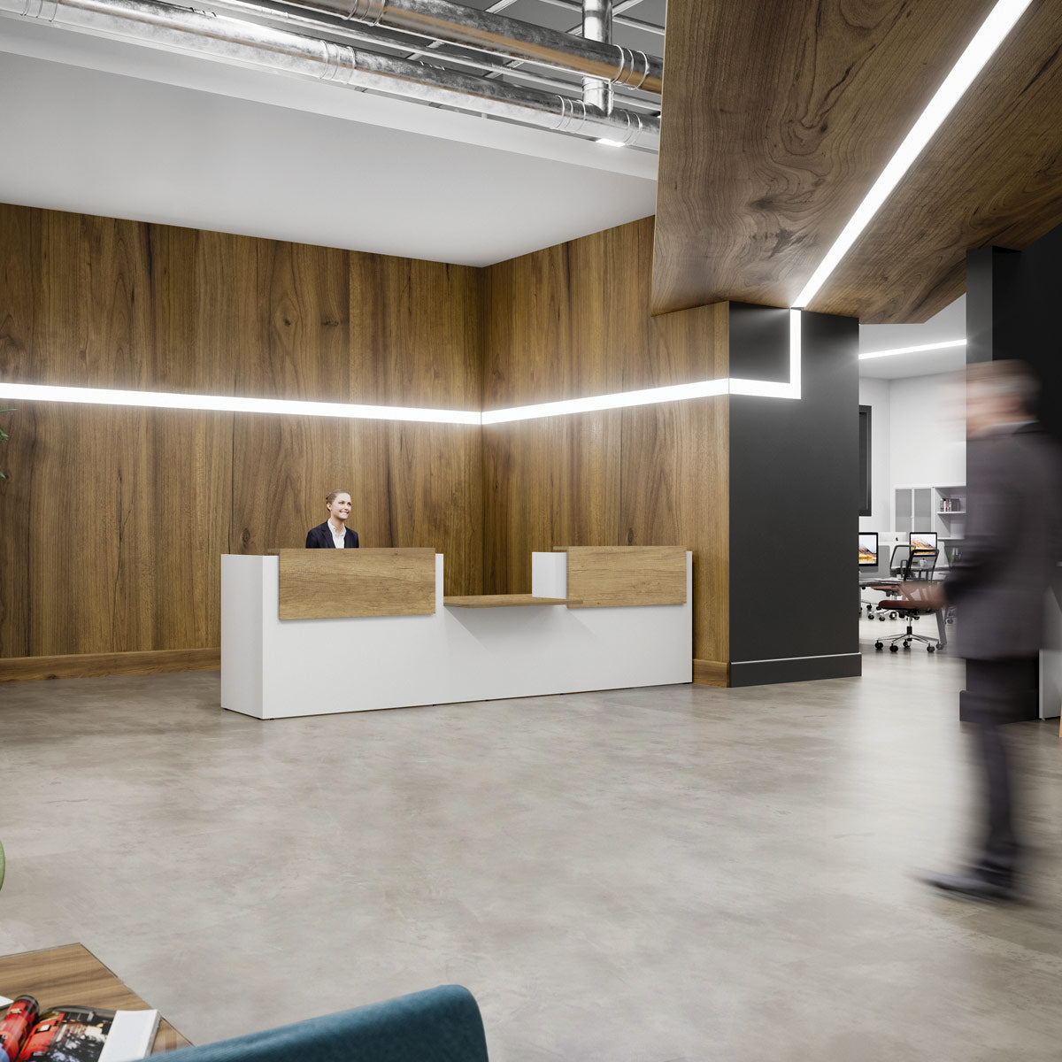 Fifty-Fifty Reception Desk