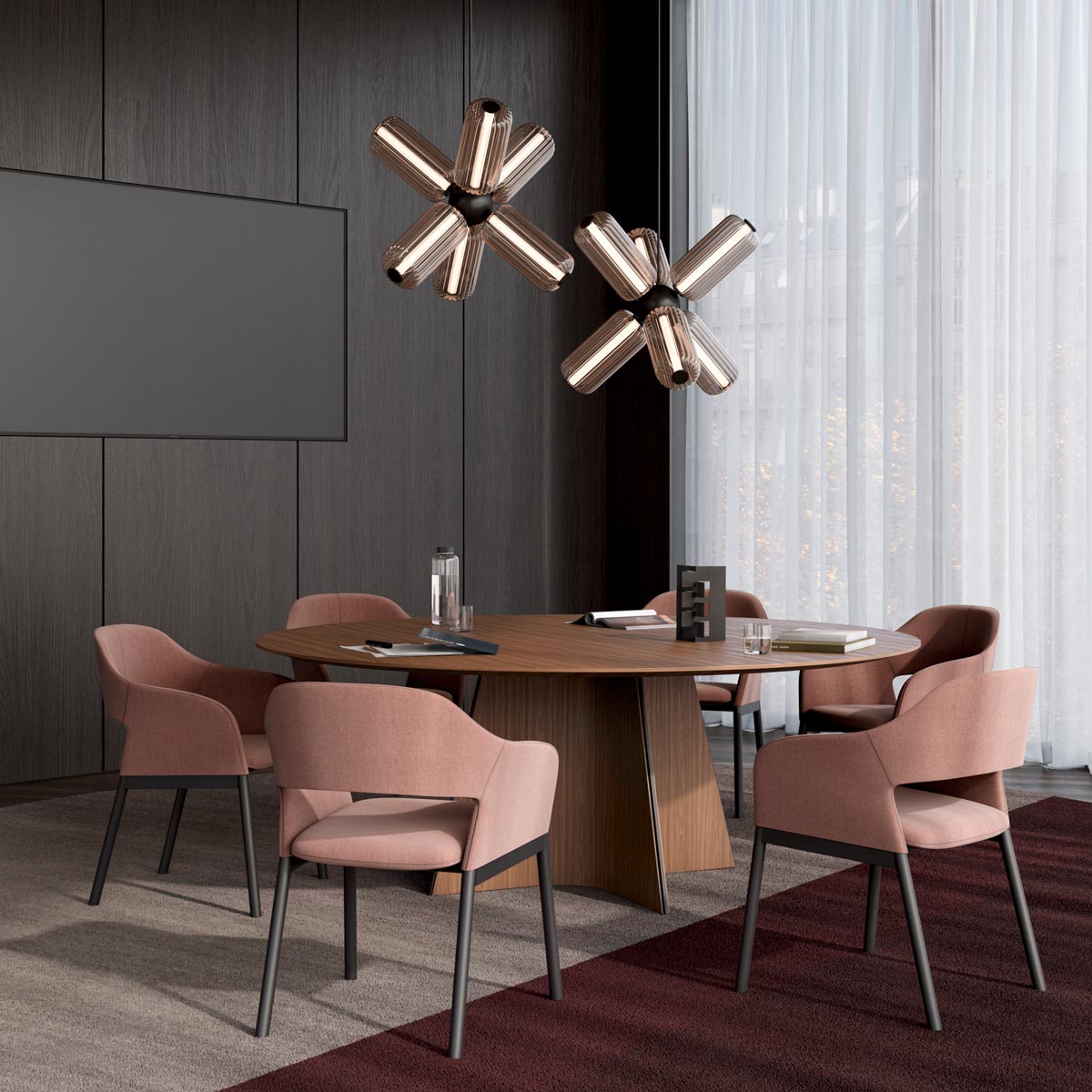 Wave Round Meeting Table