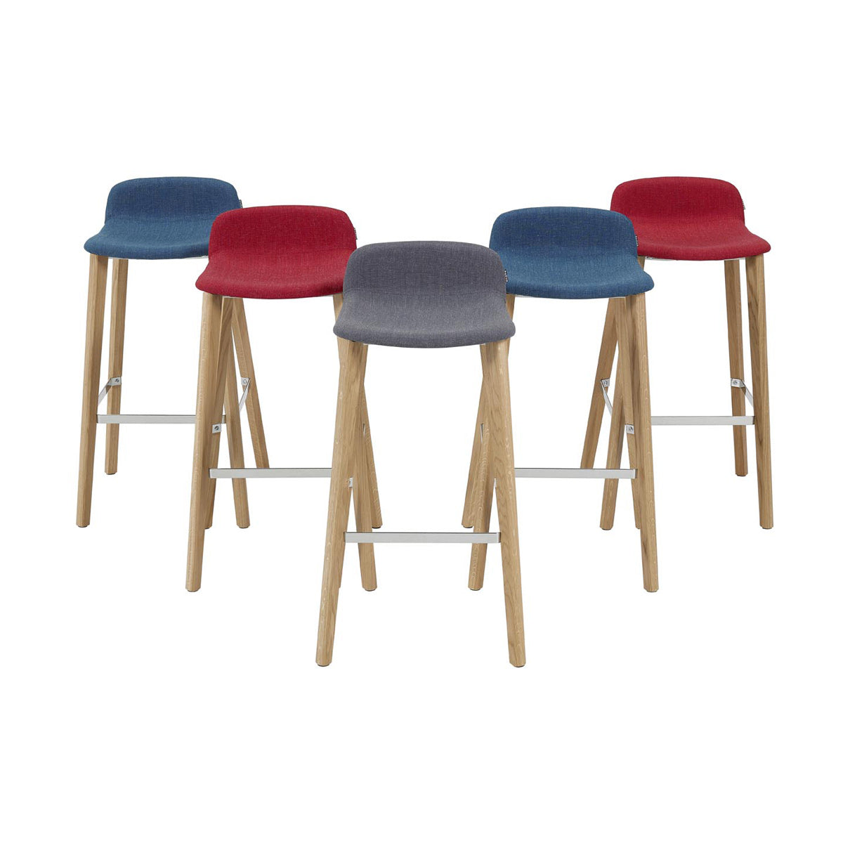 Bethan High Stools on Wooden Leg Frame