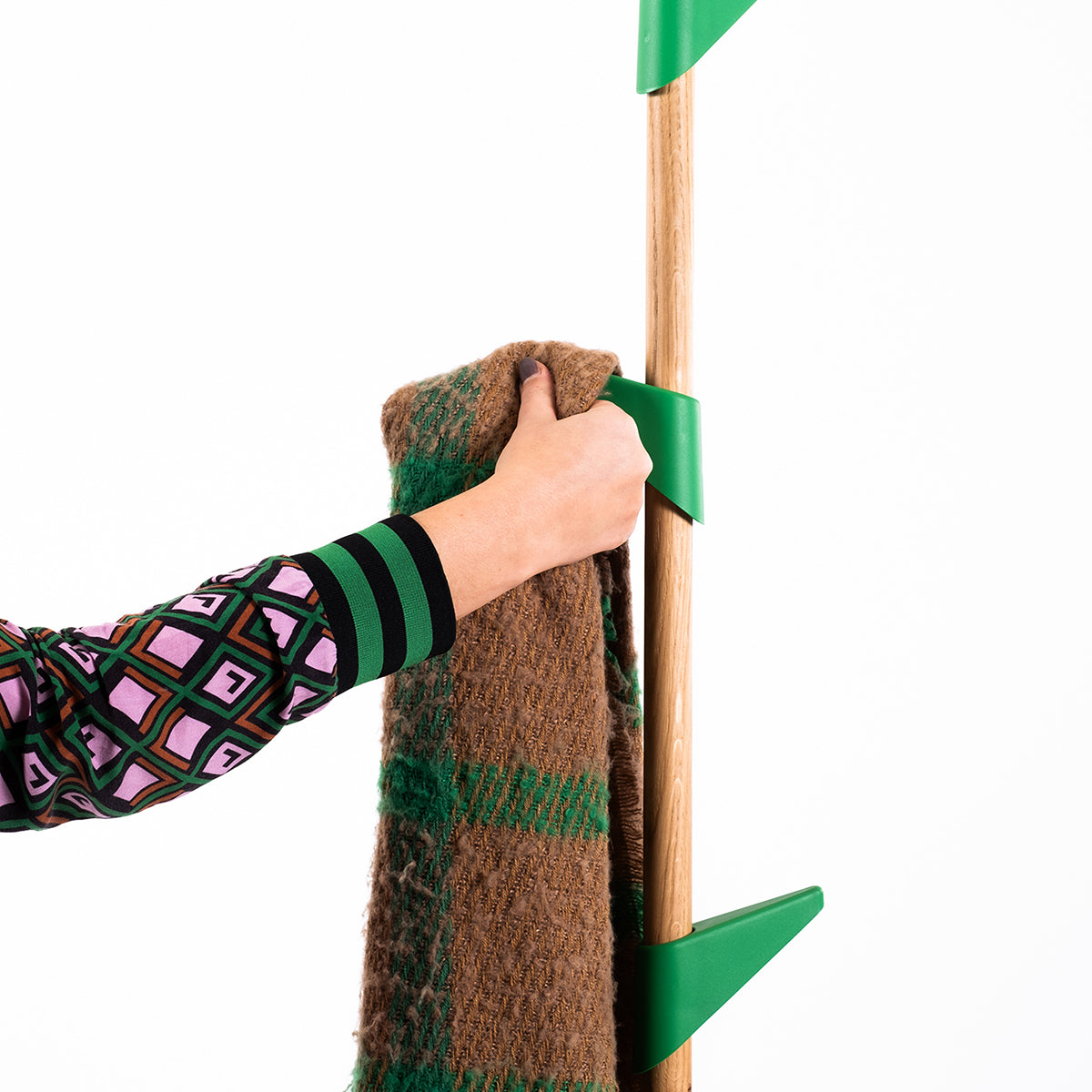 Bamboo Single Pole Coat Stand