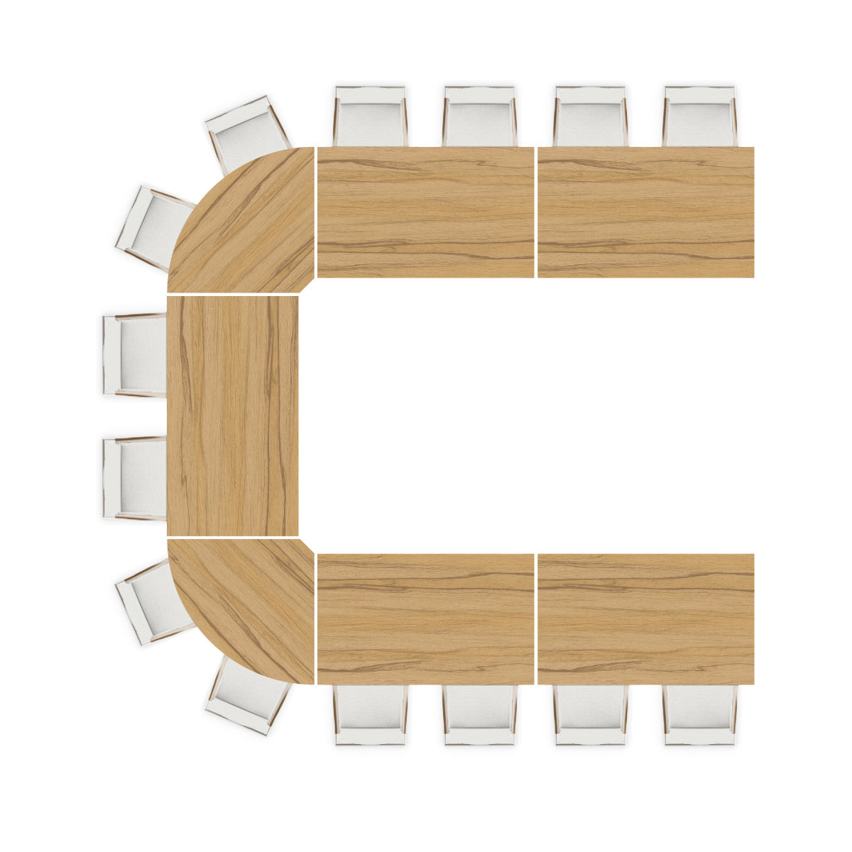 Temo U-Shaped Conference Table Configuration