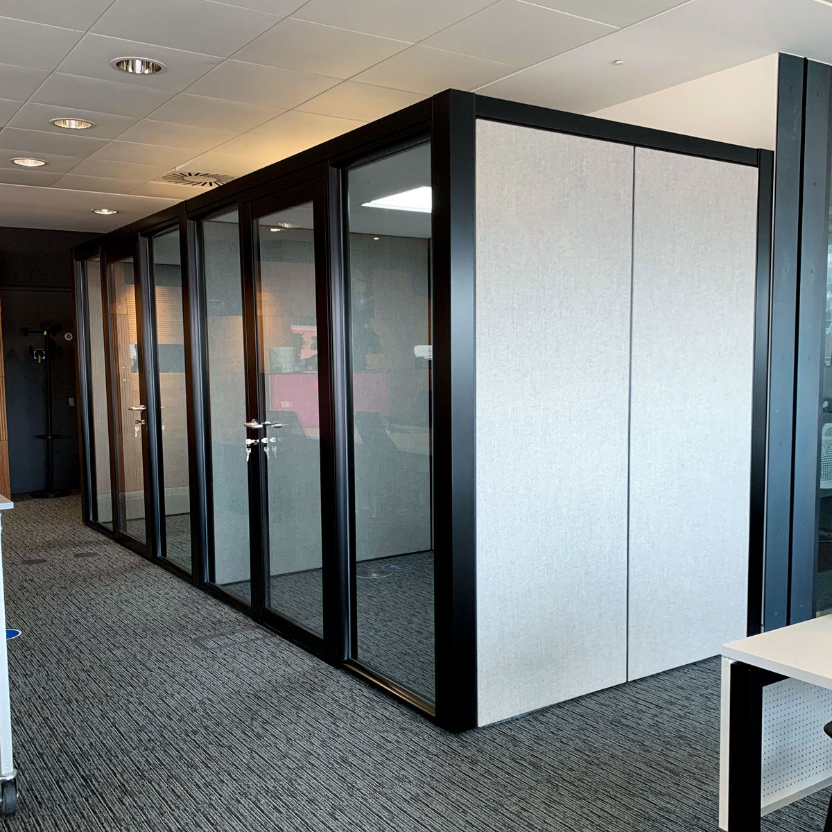 A Configuration of CellPod Office Pods Sharing Walls