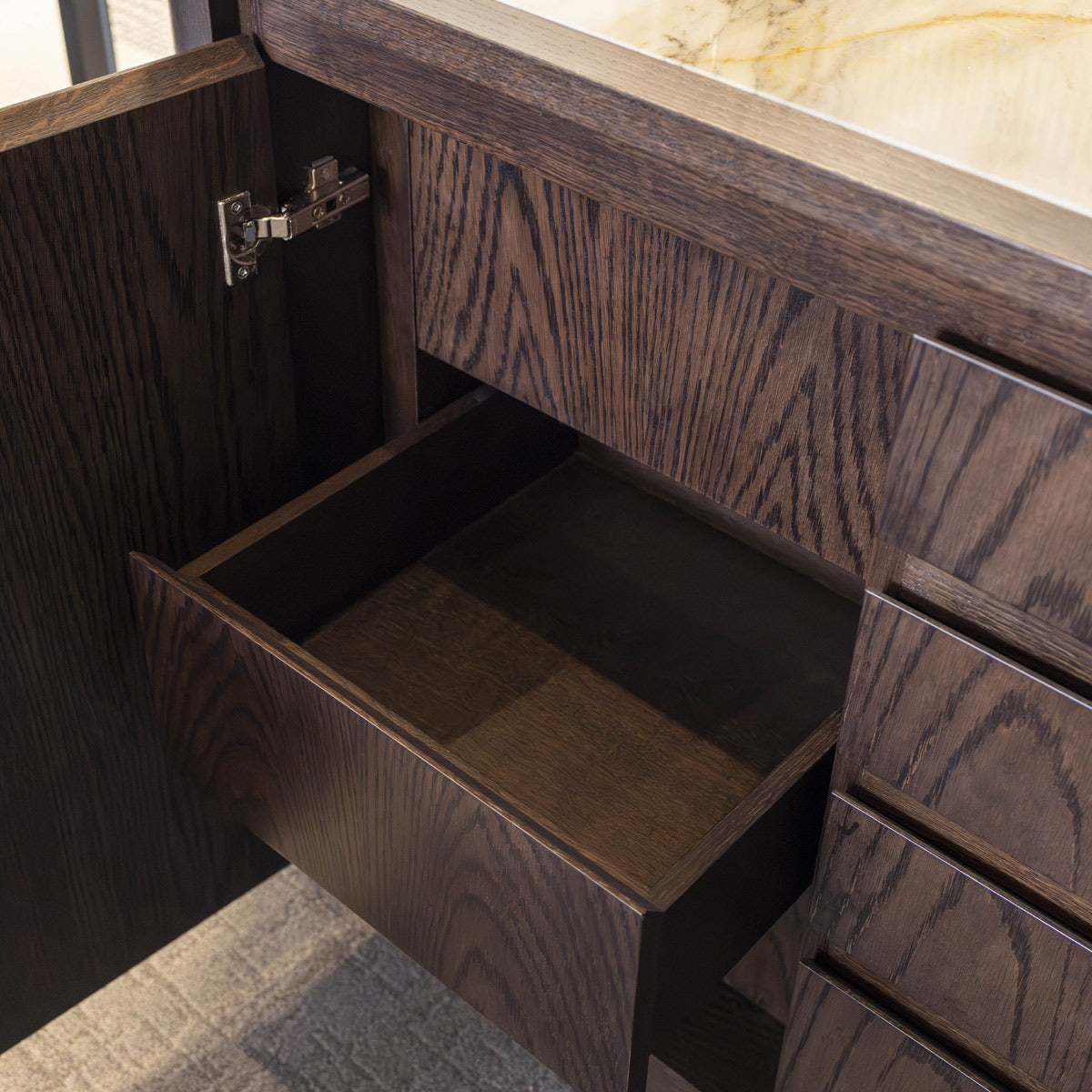 Custom Credenza Drawer Internal Details