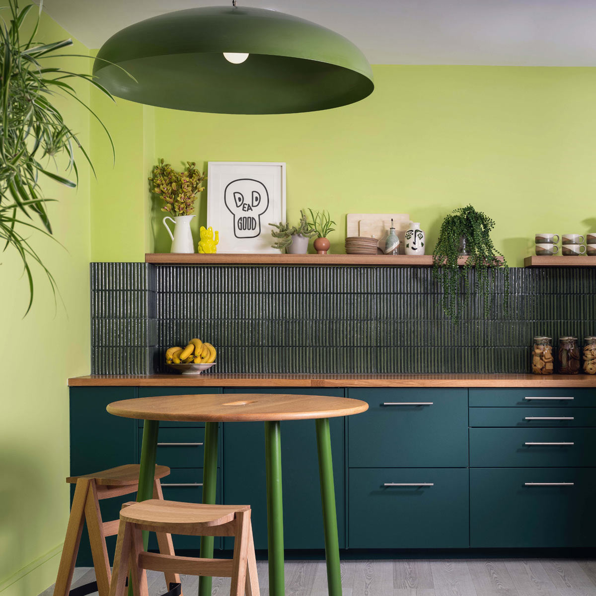 Lap Stools in a Kitchen High Table