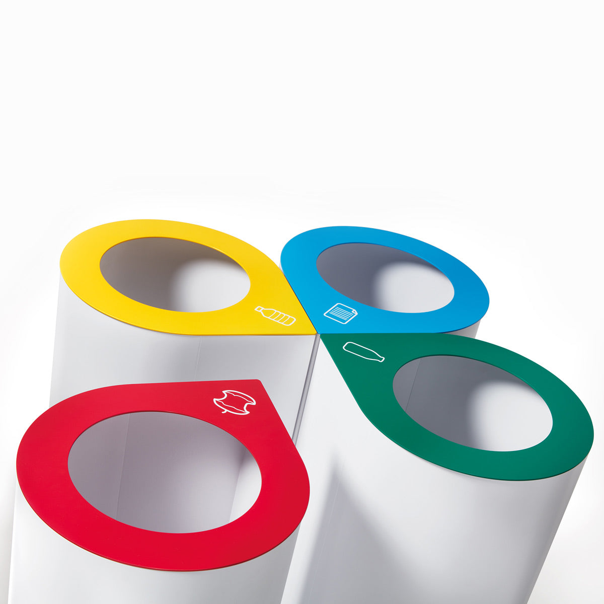 Davos Recycling Bin Coloured Lids