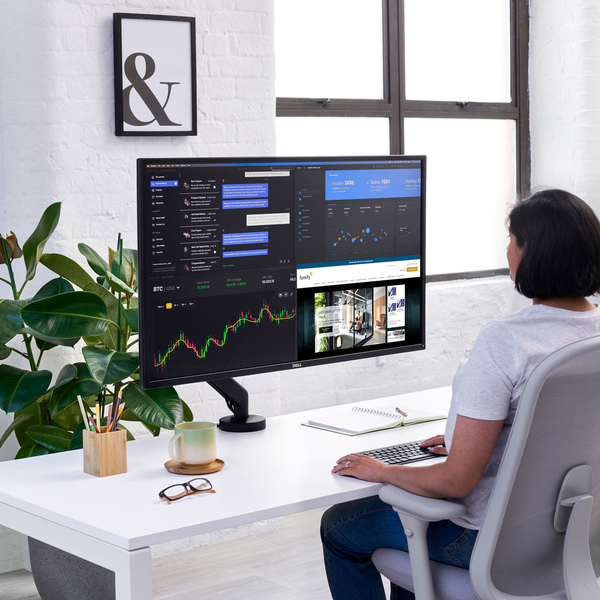 Flo X Large Monitor Arm Support