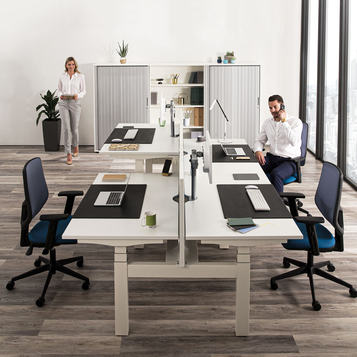 Freeway Height Adjustable Bench Desk