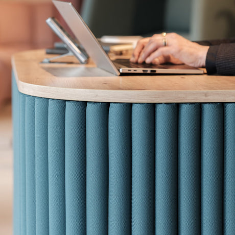Lena Welcome Desk Fluted Front Detail