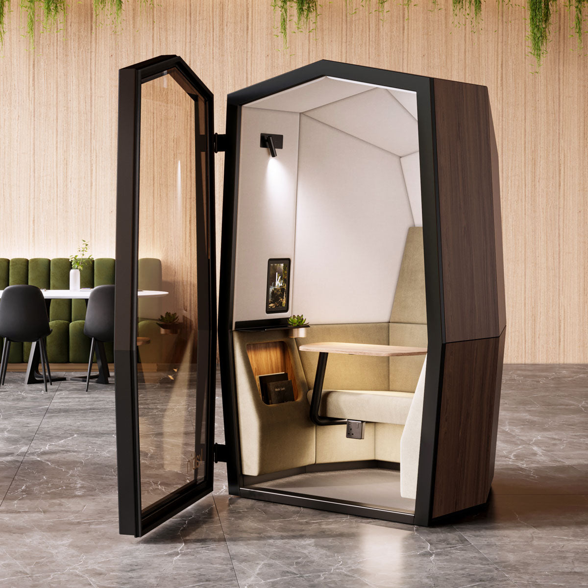 Kabin 1 with door open