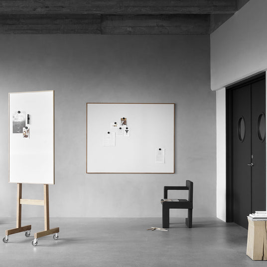 Wood Oak Framed Ceramic Steel Whiteboard