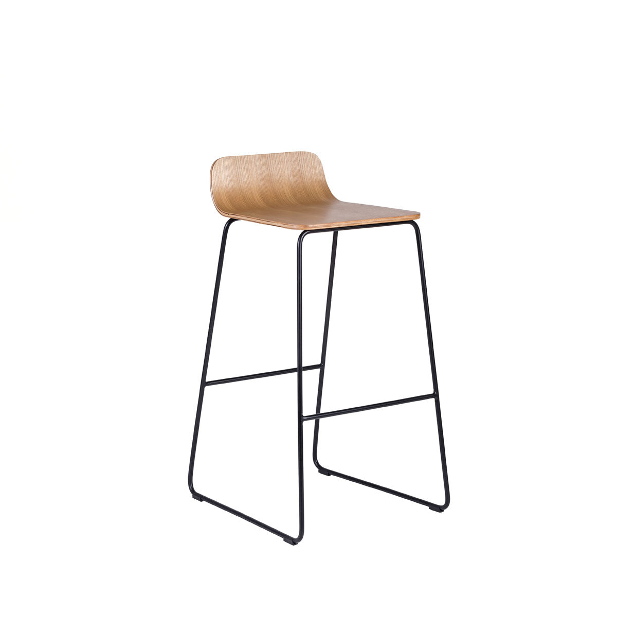 Lolli High Stool With Wooden Seat