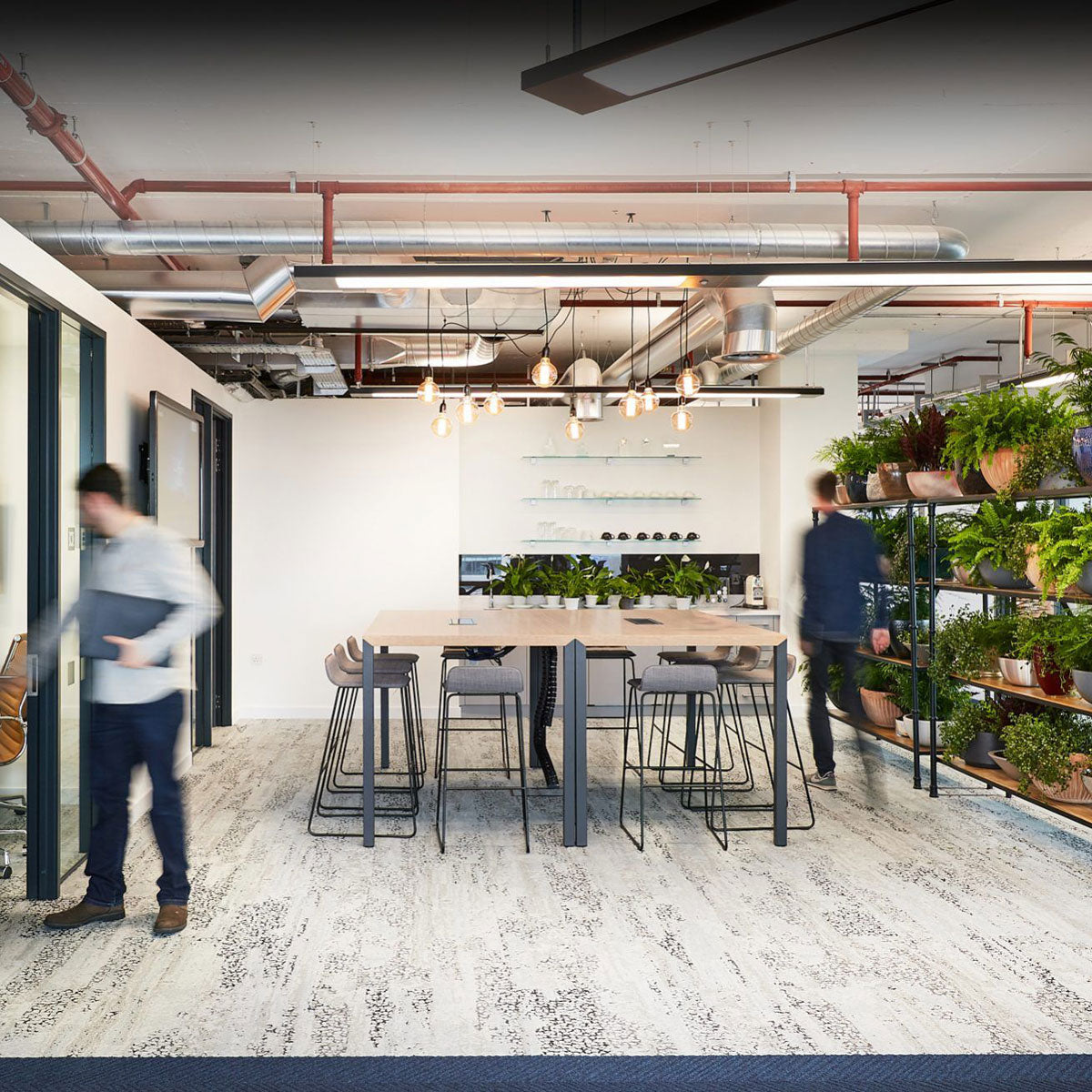 Lolli High Stools Around A Collaborative High Table