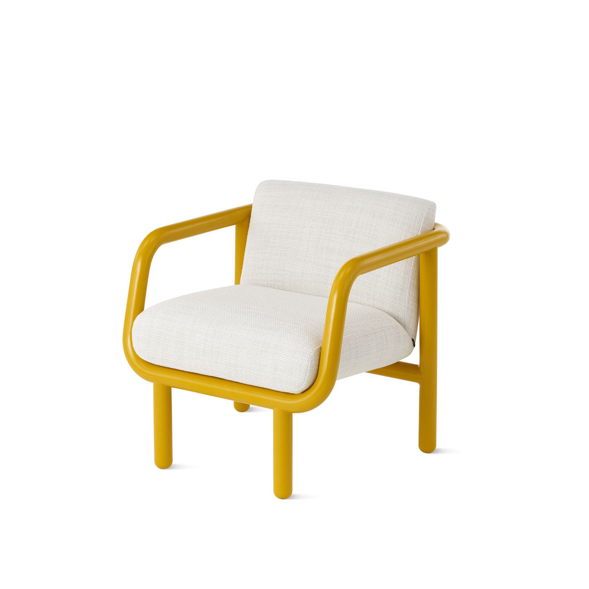 Percy Chair with Thick Tubular Frame in Yellow