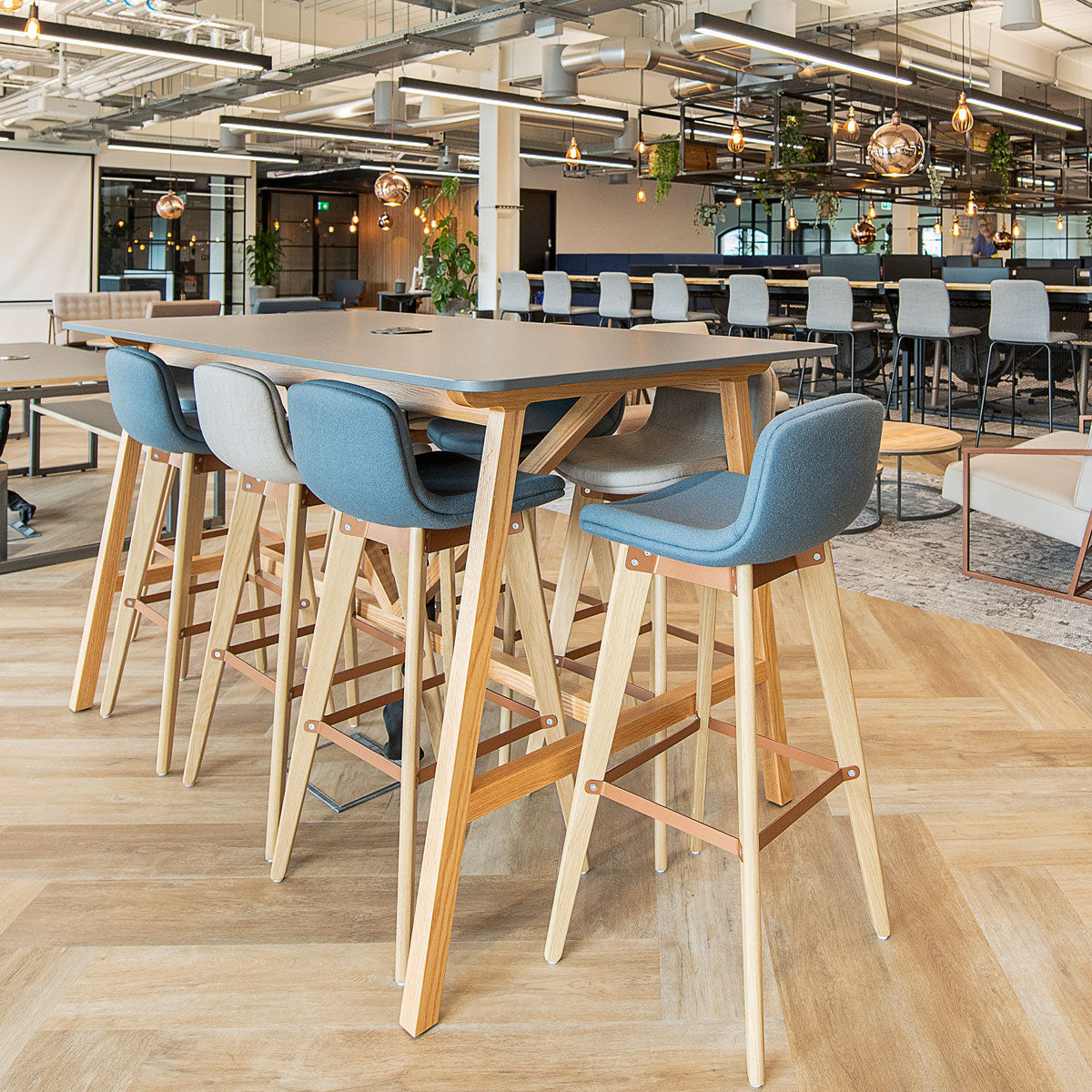 Cubb Bar Stools Around High Table