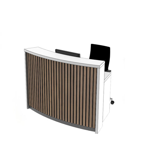 Curved Slatted Reception Counter