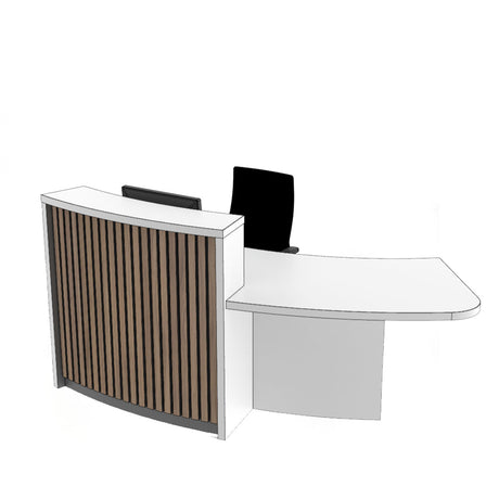 Curved Slatted Reception Counter