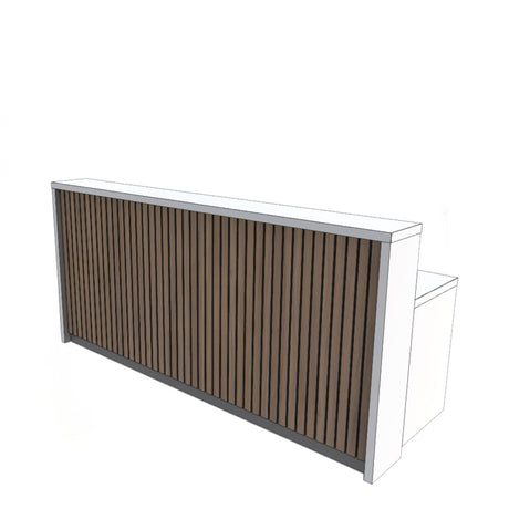 Curved Slatted Reception Desk