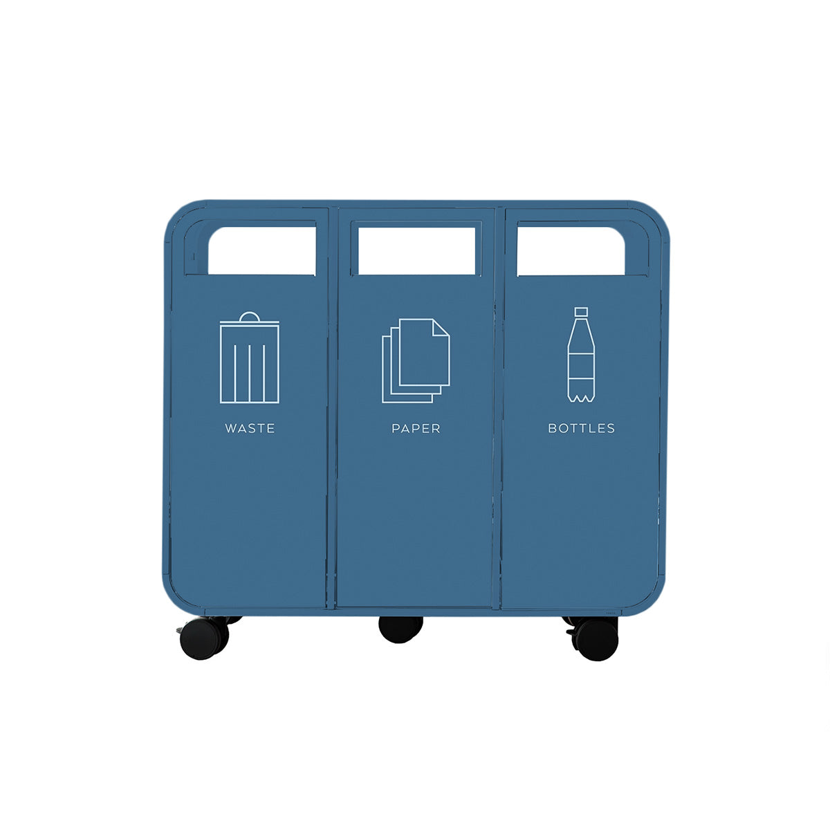 Cloud 3 Door Bin Brilliant Blue