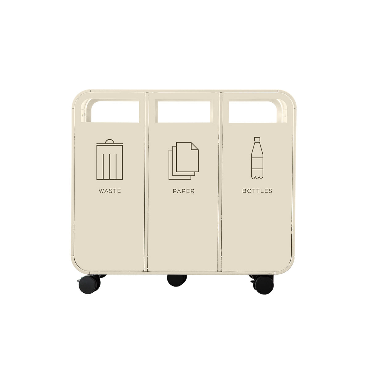 Cloud 3 Door Bin Pearl White