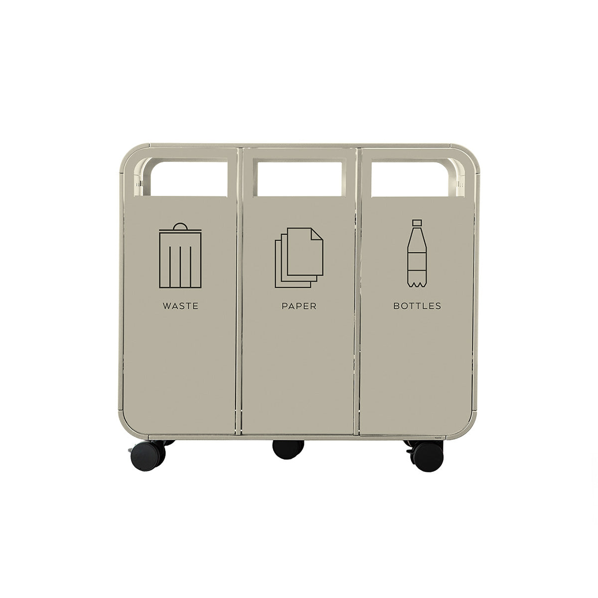 Cloud 3 Door Bin Warm Grey