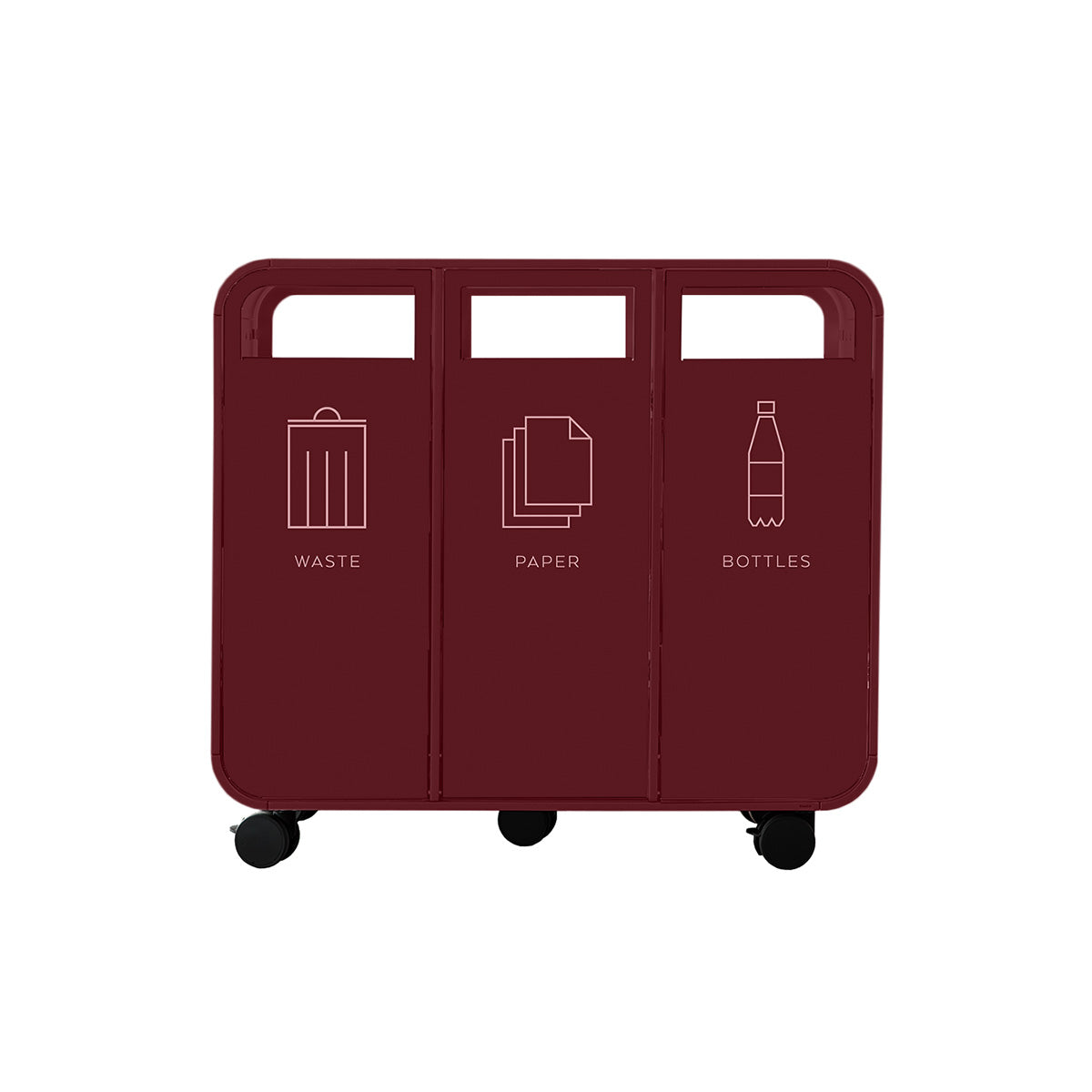 Cloud 3 Door Bin Red Wine