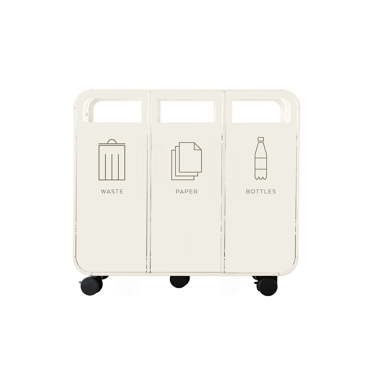 Cloud 3 Door Bin White