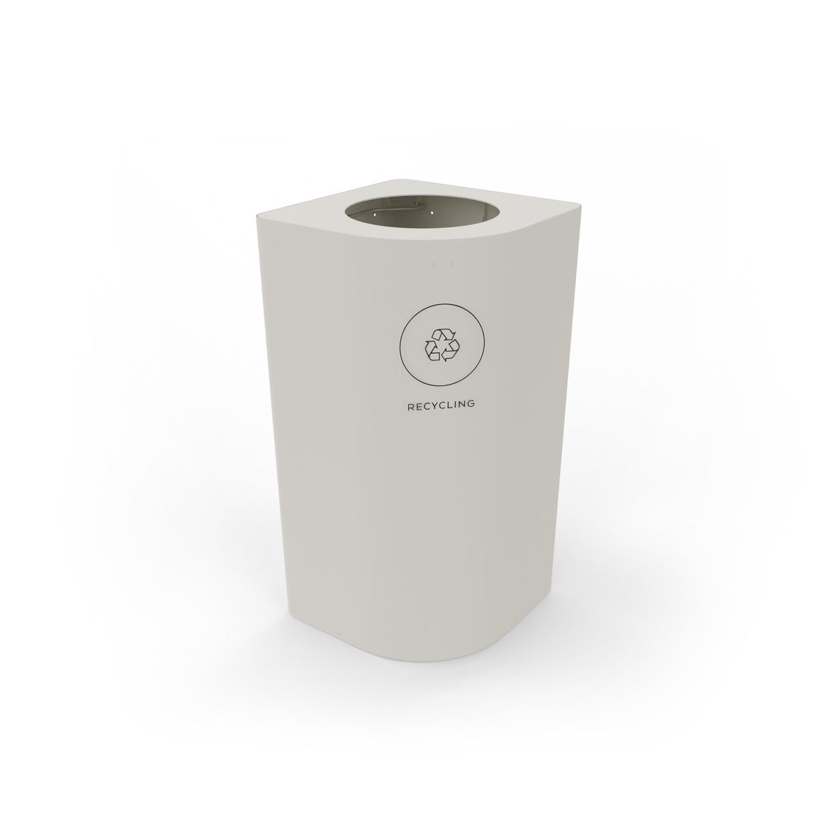 Kloss Rounded Corner Bin White