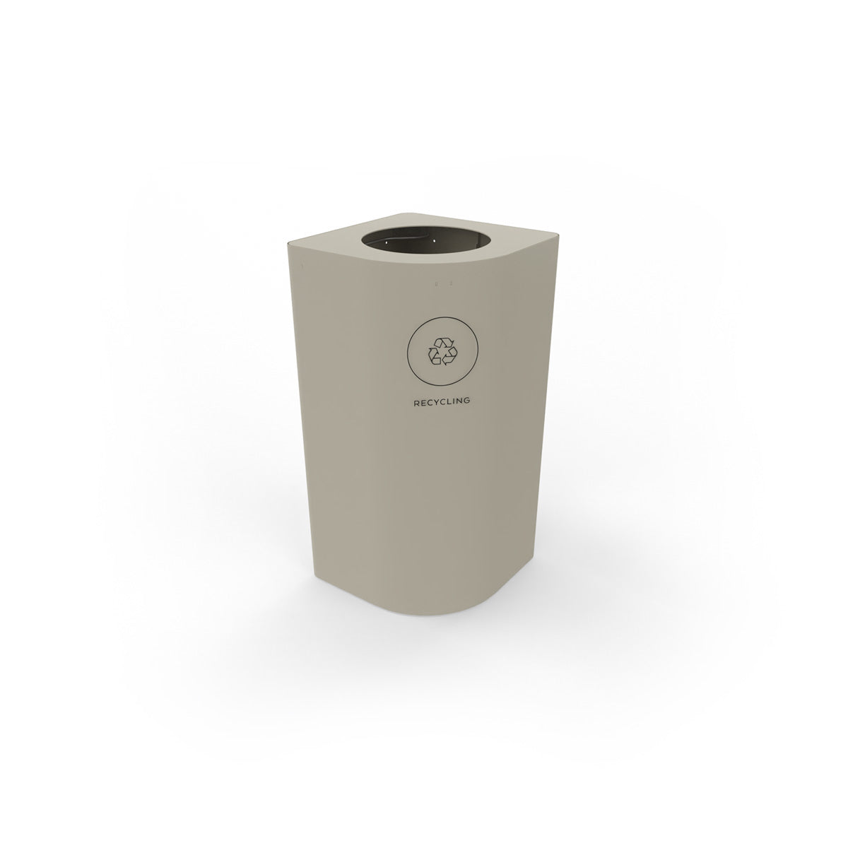 Kloss Mini Rounded Corner Bin Warm Grey