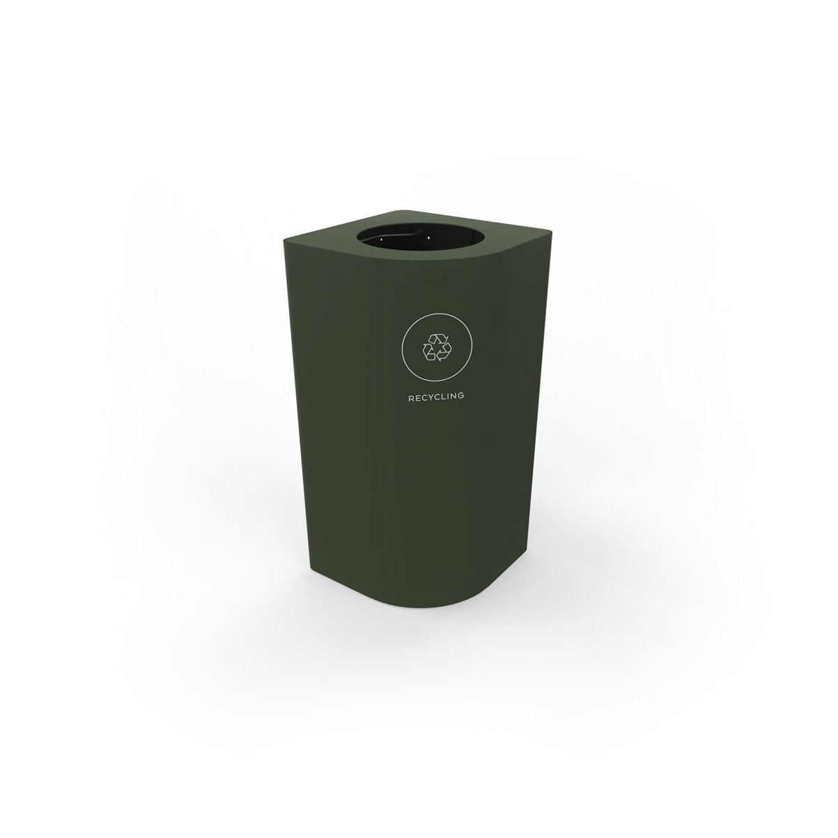 Kloss Mini Rounded Corner Bin Forest Green