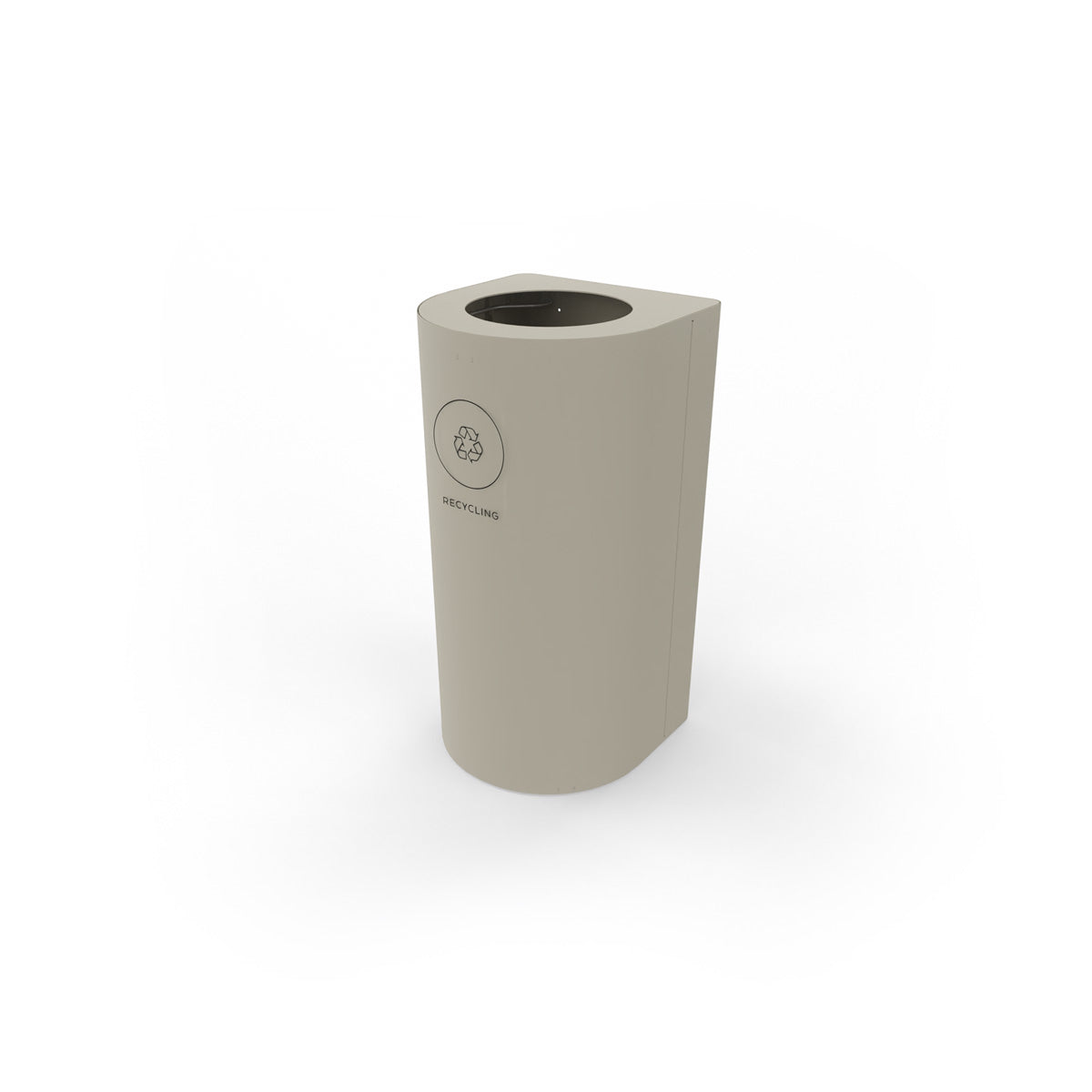 Kloss Mini Rounded Corner Bin Warm Grey