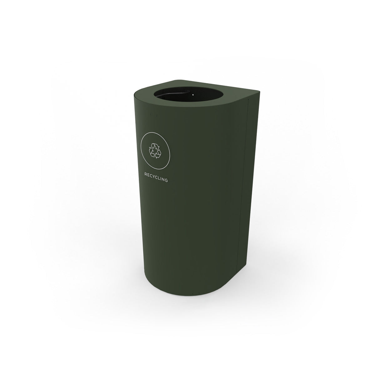 Kloss Rounded Front Bin Forest Green