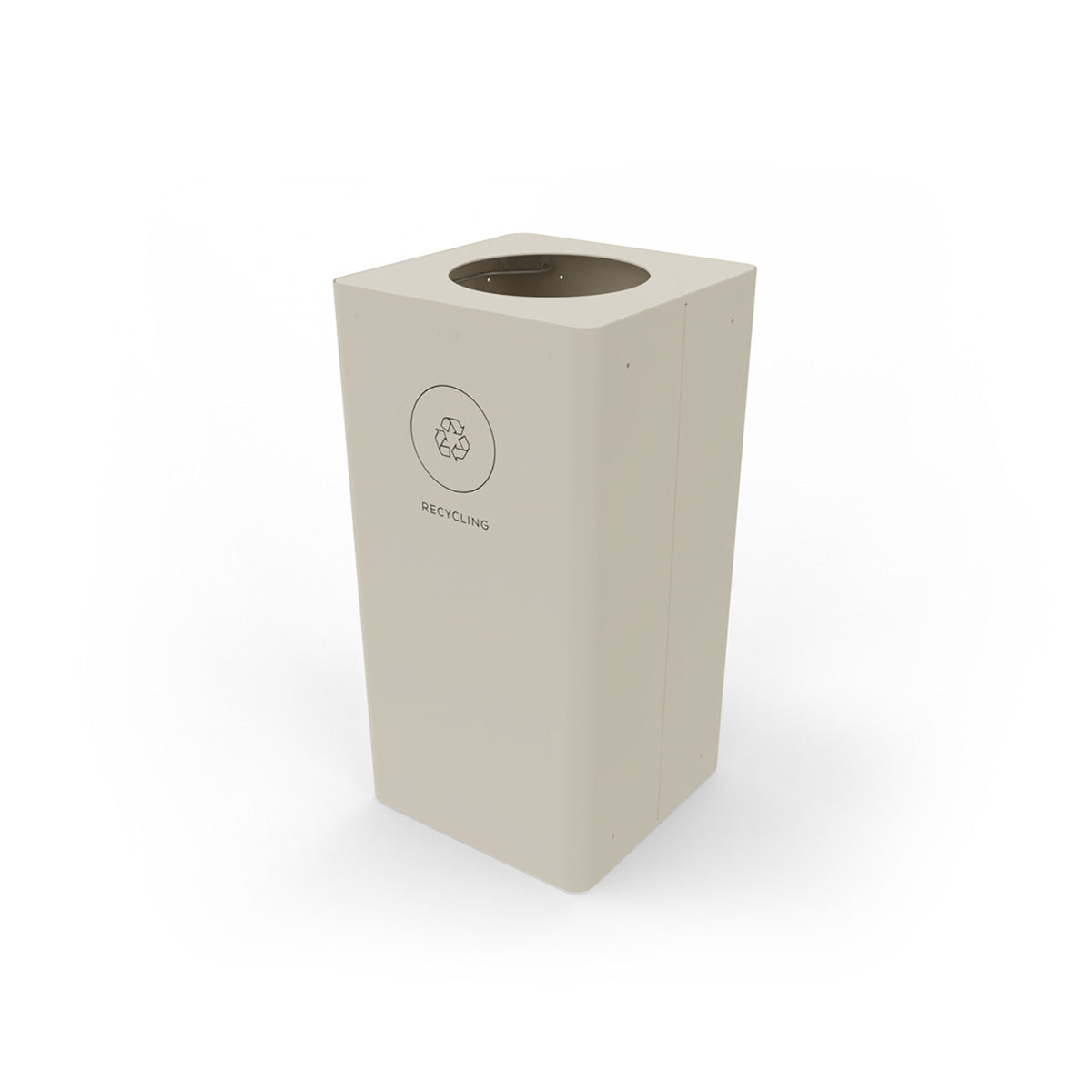 Kloss Square Bin Pearl White