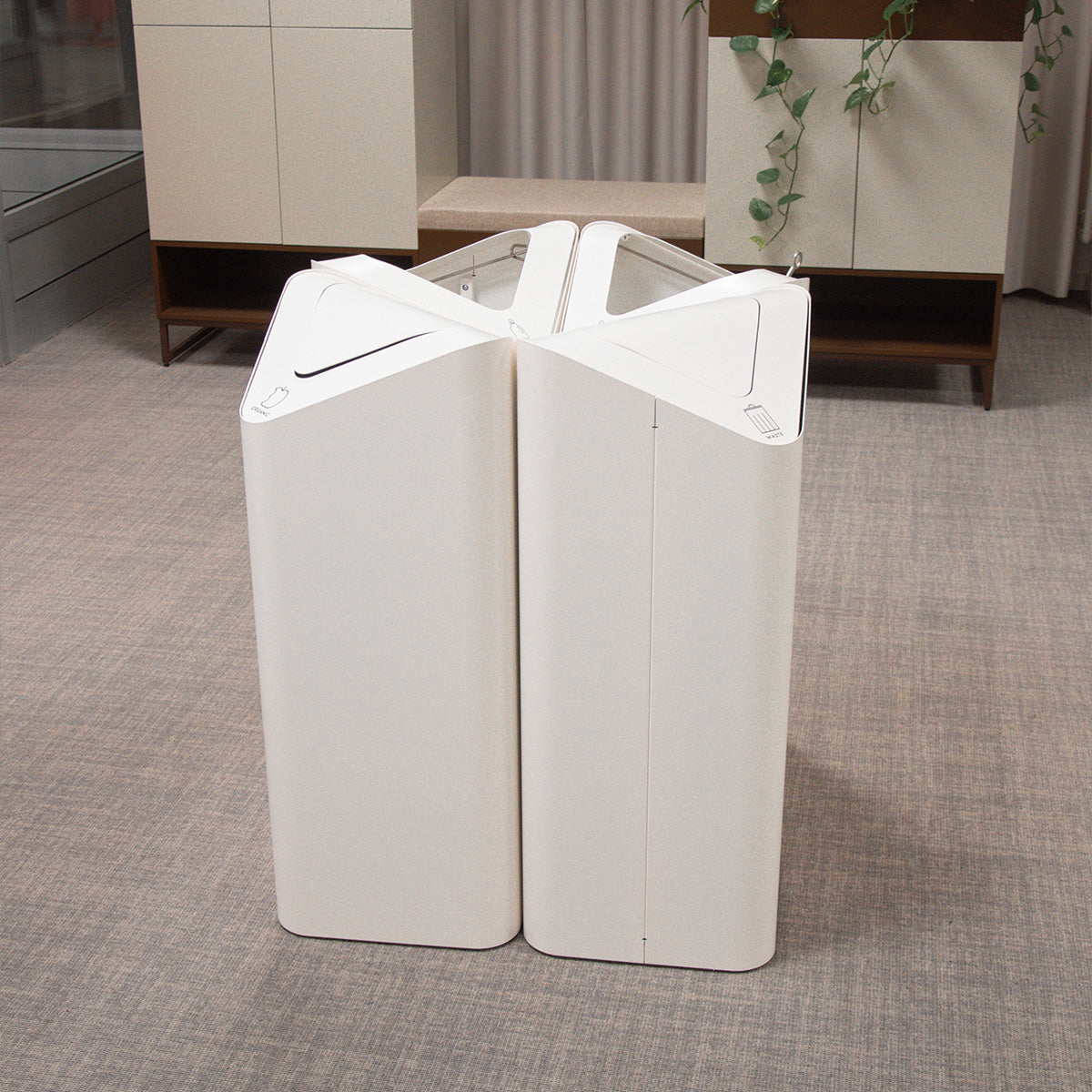 Wavy Bin White Insitu