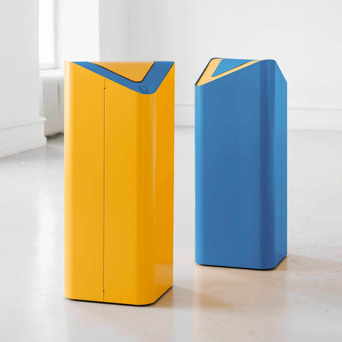 Wavy Bin Yellow and Blue