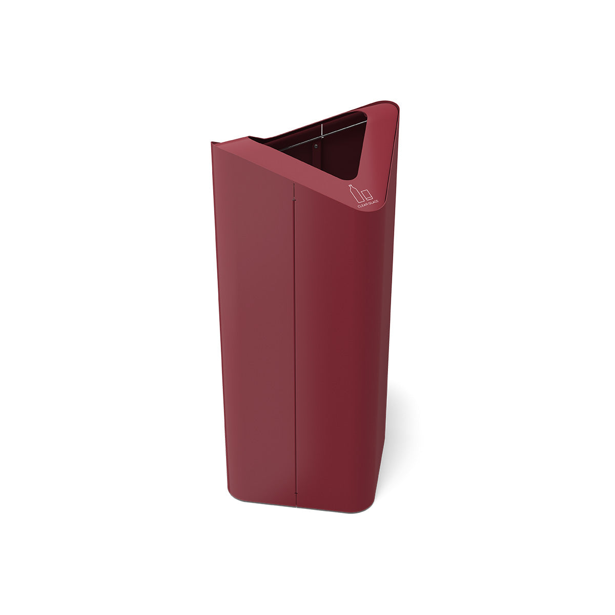 Wavy Waste Bin in Red Wine Finish