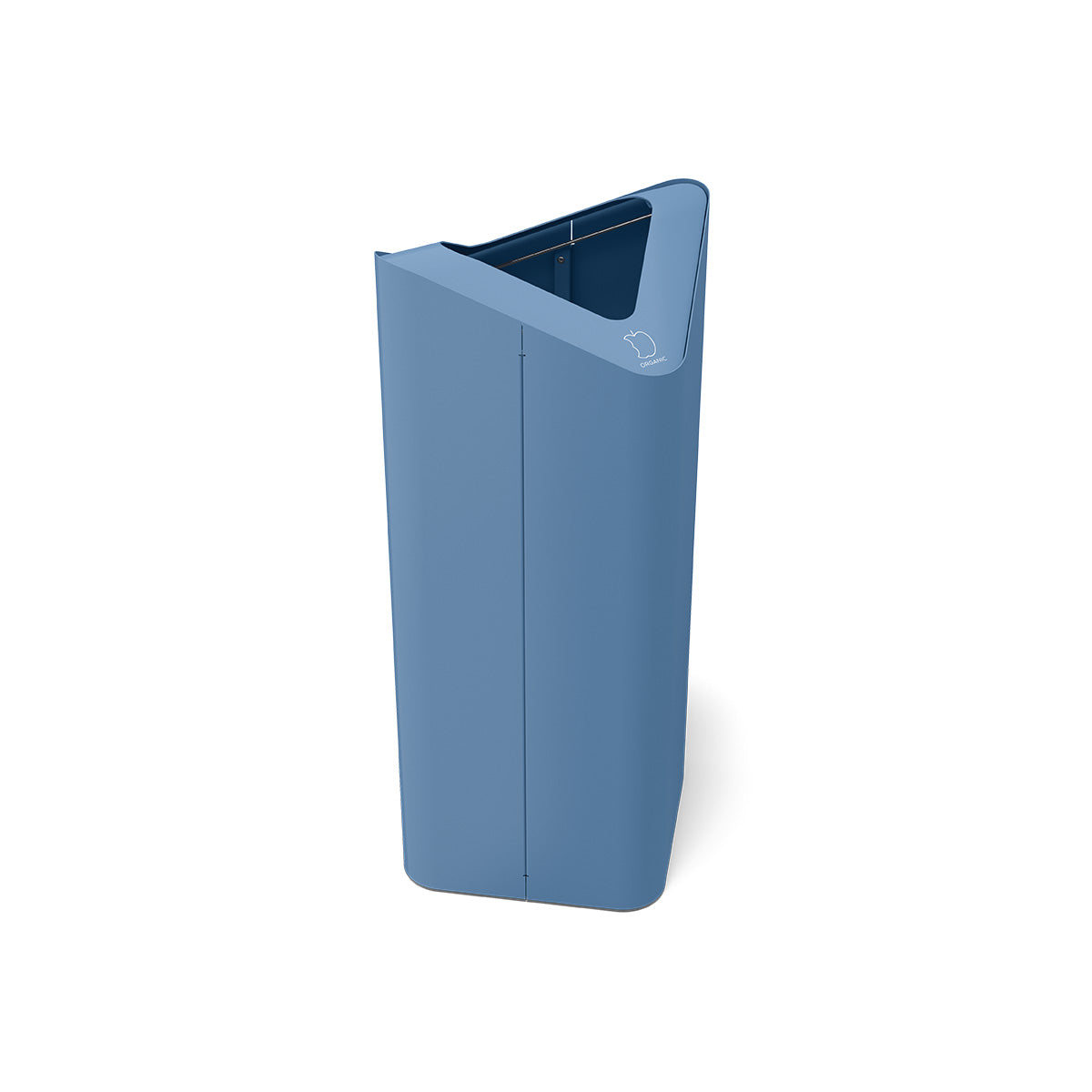 Wavy Waste Bin in Brilliant Blue Finish