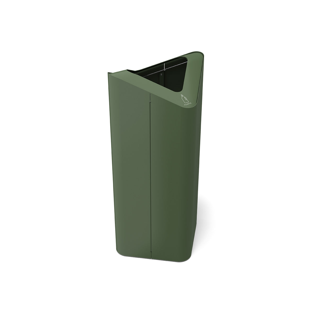 Wavy Waste Bin in Forest Green Finish