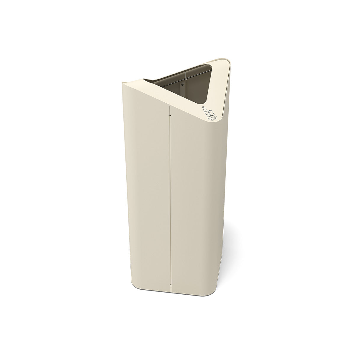 Wavy Waste Bin in Pearl White Finish