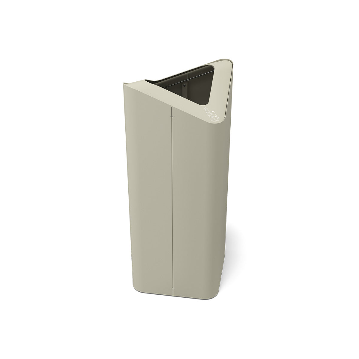 Wavy Waste Bin in Warm Grey Finish