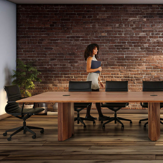 Aerofoild Boardroom Table in Walnut Veneer