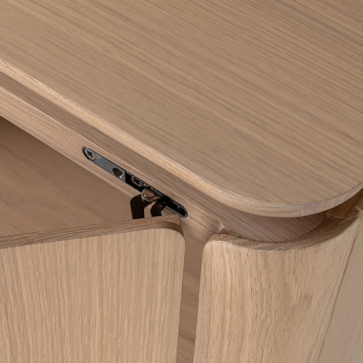 Mura Sideboard With Floating Top and Door Hinge Detail